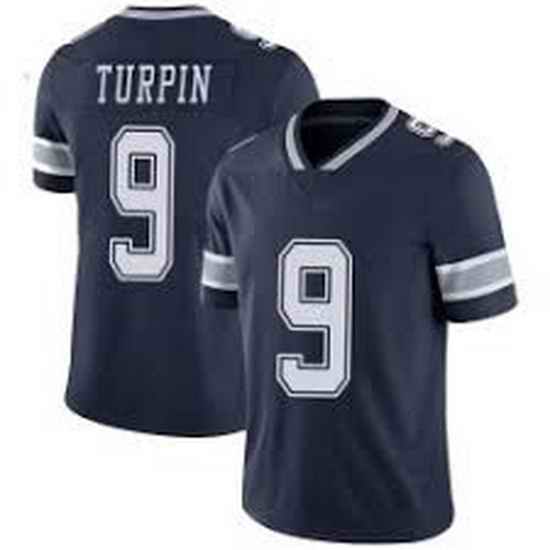 Men Dallas Cowboys 9 KaVontae Turpin Navy Limited Jersey